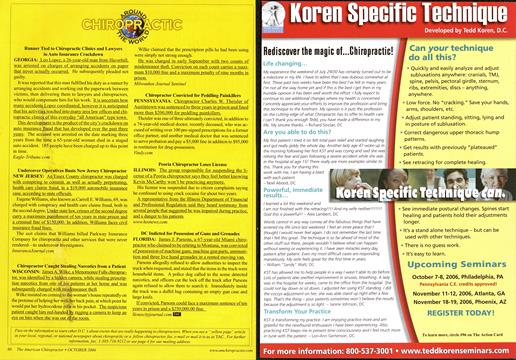 CHIROPRACTIC AROUND THE WORLD, Page: 80 - September 2006 | The American Chiropractor