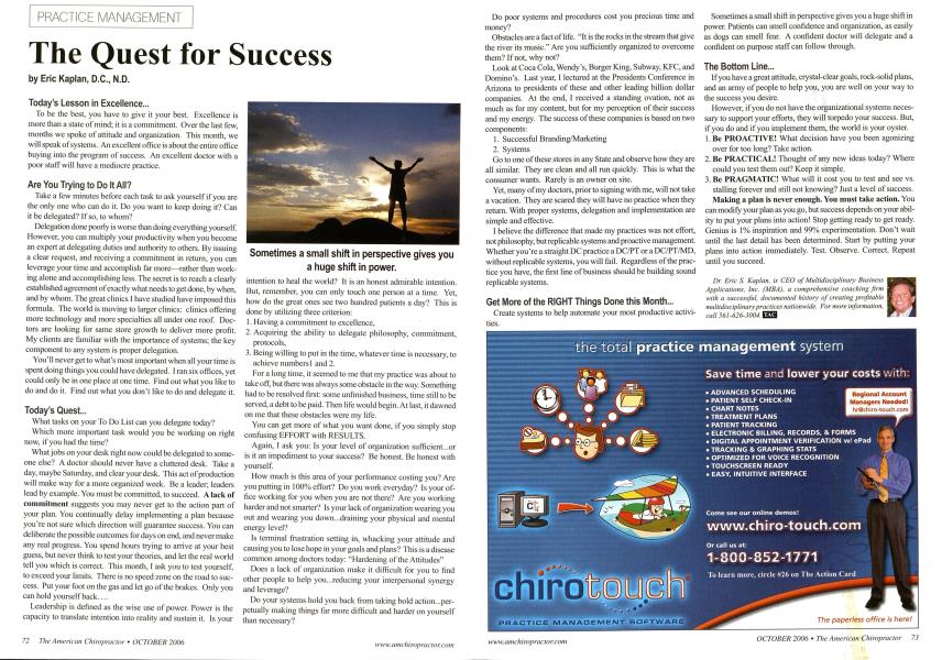 The Quest for Success