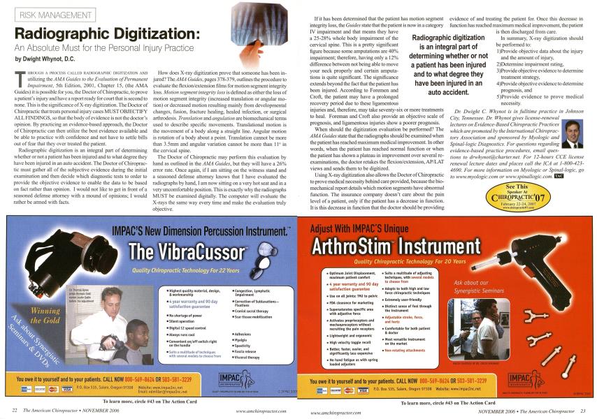 Radiographic Digitization: An Absolute Must for the Personal Injury Practice
