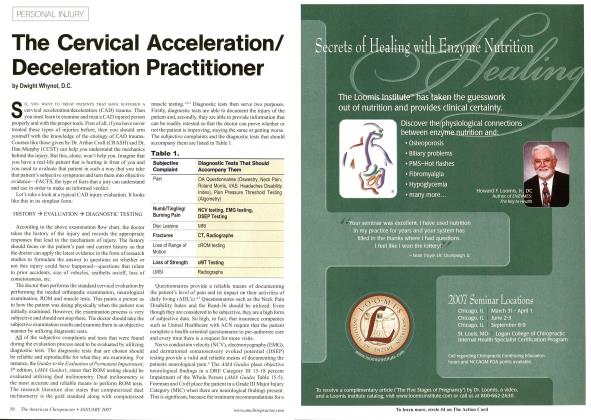 The Cervical Acceleration/Deceleration Practitioner