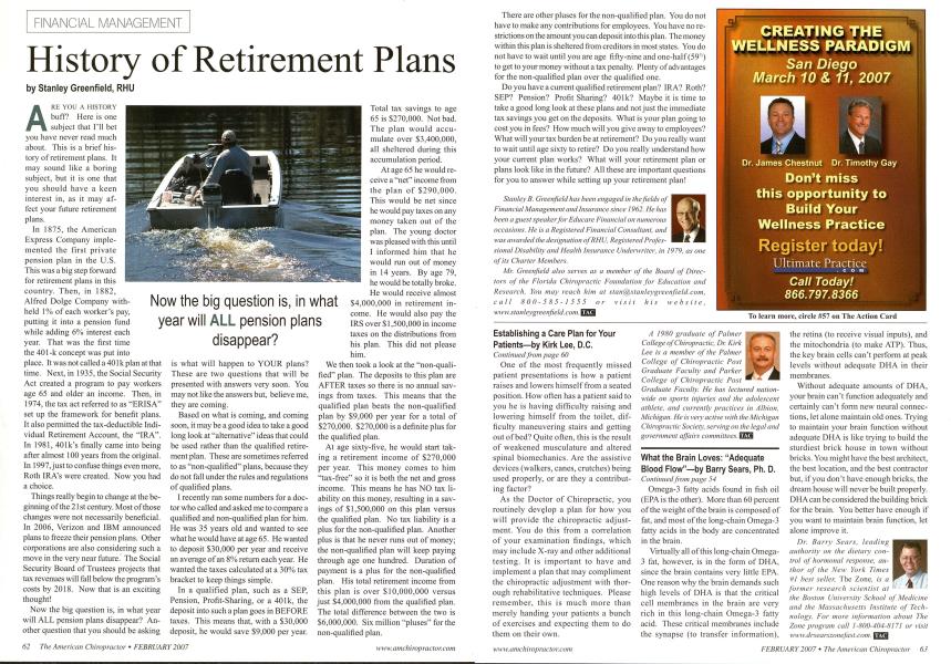 History of Retirement Plans