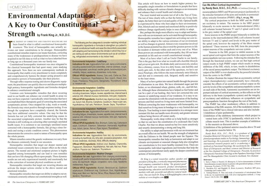 Environmental Adaptation: A Key to Our Constitutional