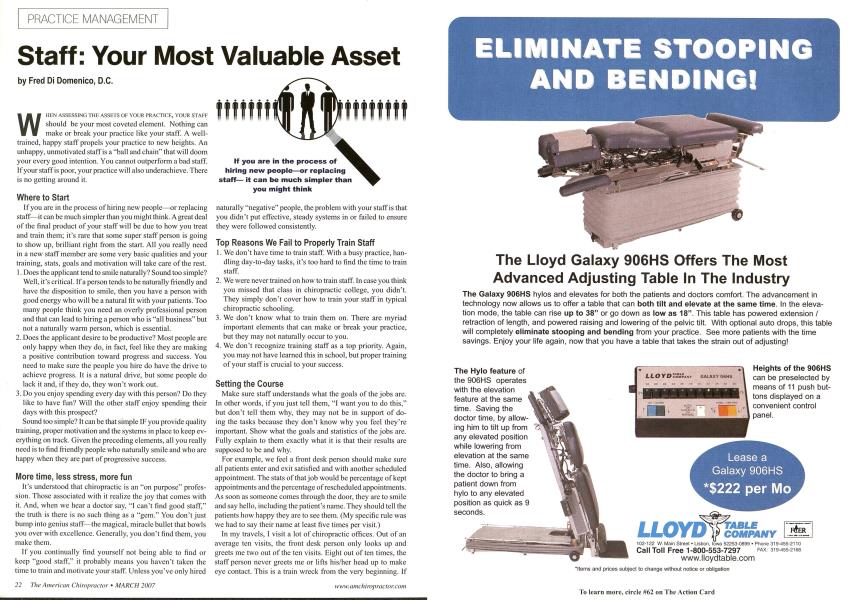 Staff: Your Most Valuable Asset
