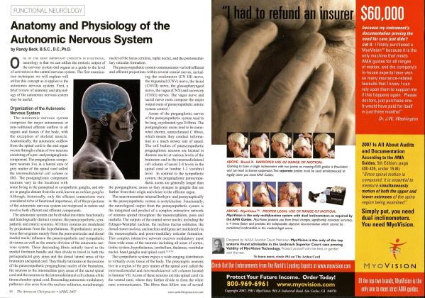 Anatomy and Physiology of the Autonomic Nervous System