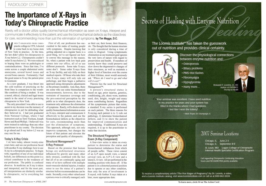 The Importance of X-Rays in Today's Chiropractic Practice