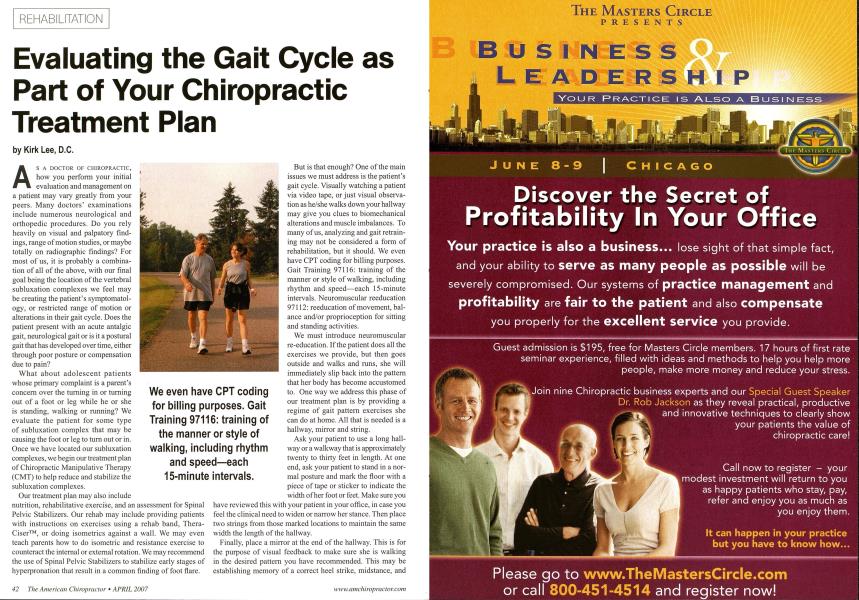 Evaluating the Gait Cycle as Part of Your Chiropractic Treatment Plan