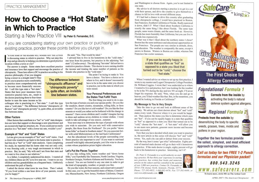 How to Choose a "Hot State" in Which to Practice