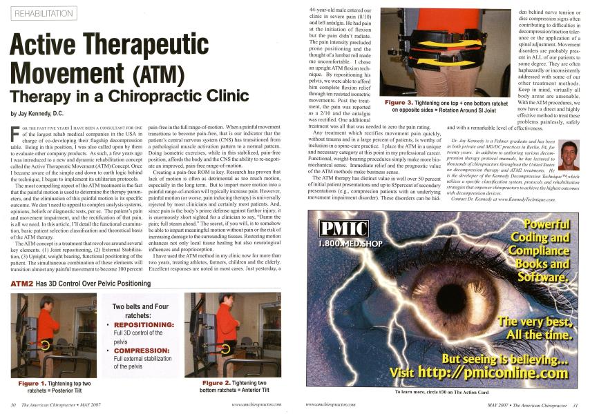 Active Therapeutic Movement (ATM) Therapy in a Chiropractic Clinic