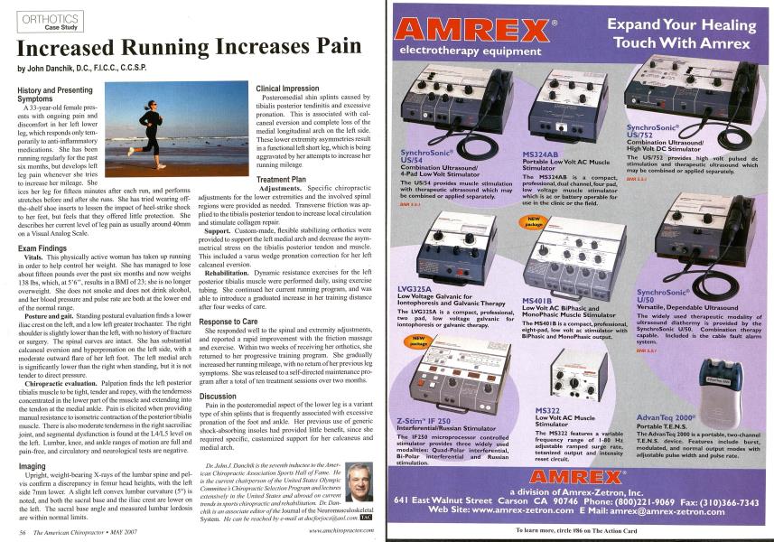 Increased Running Increases Pain