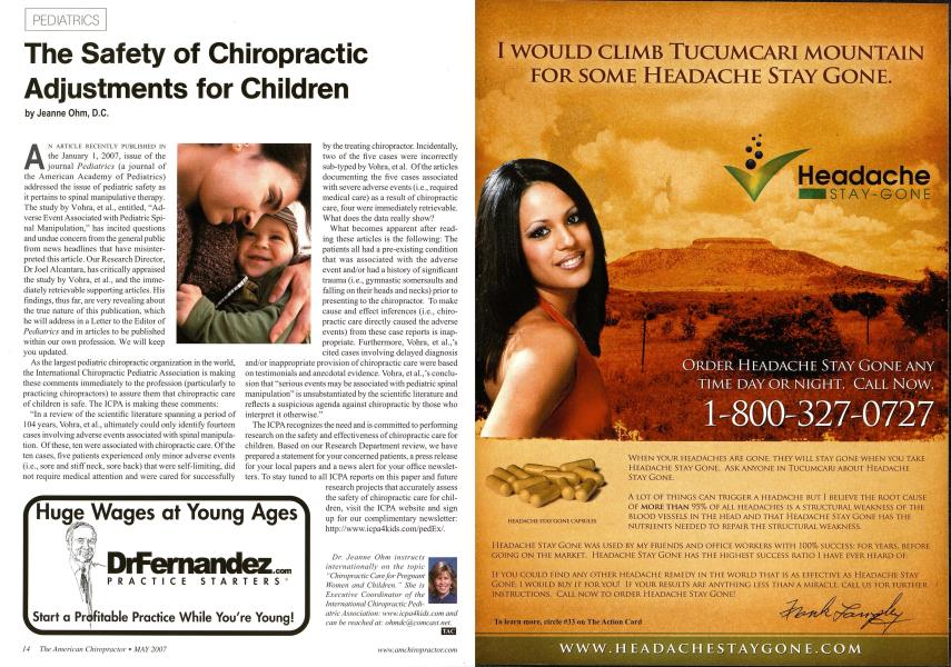 The Safety of Chiropractic Adjustments for Children