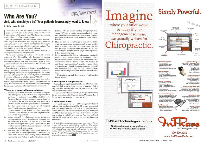 Who Are You? And, who should you be? Your patients increasingly want to know
