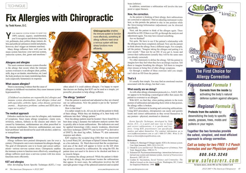 Fix Allergies with Chiropractic