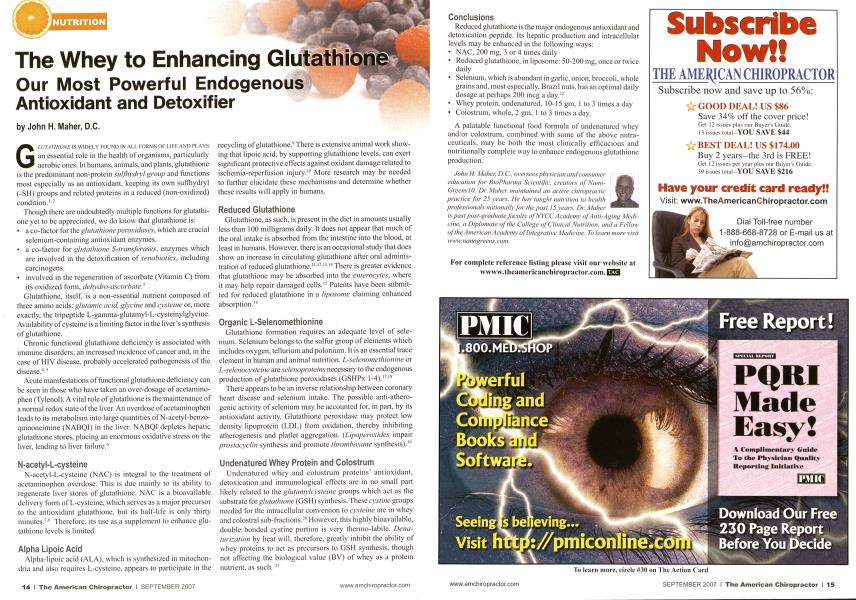 The Whey to Enhancing Glutathione Our Most Powerful Endogenous Antioxidant and Detoxifier
