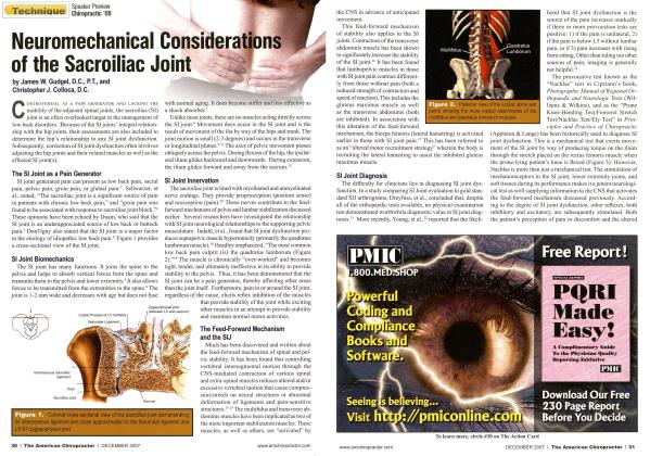 Neuromechanical Considerations of the Sacroiliac Joint