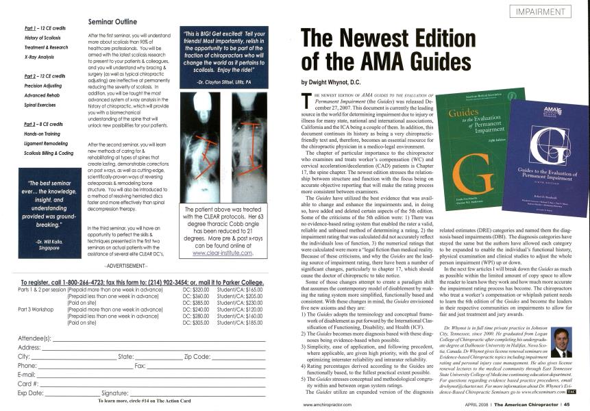 The Newest Edition of the AMA Guides