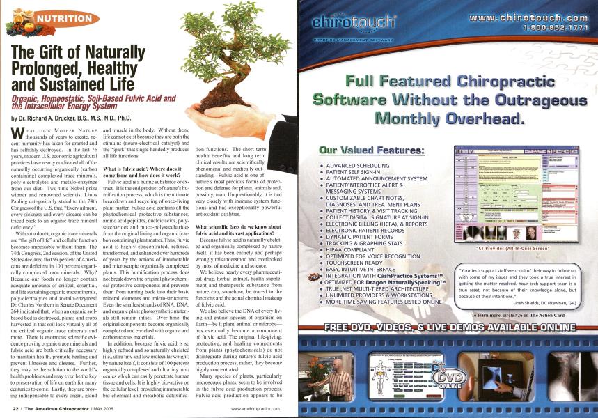 The Gift of Naturally Prolonged, Healthy and Sustained Life Organic, Homeostatic, Soil-Based Fulvic Acid and the Intracellular Energy System