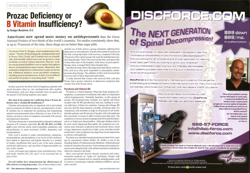 Prozac Deficiency or B Vitamin Insufficiency?