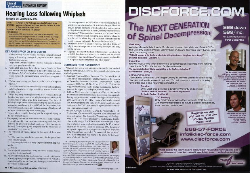 Hearing Loss following Whiplash