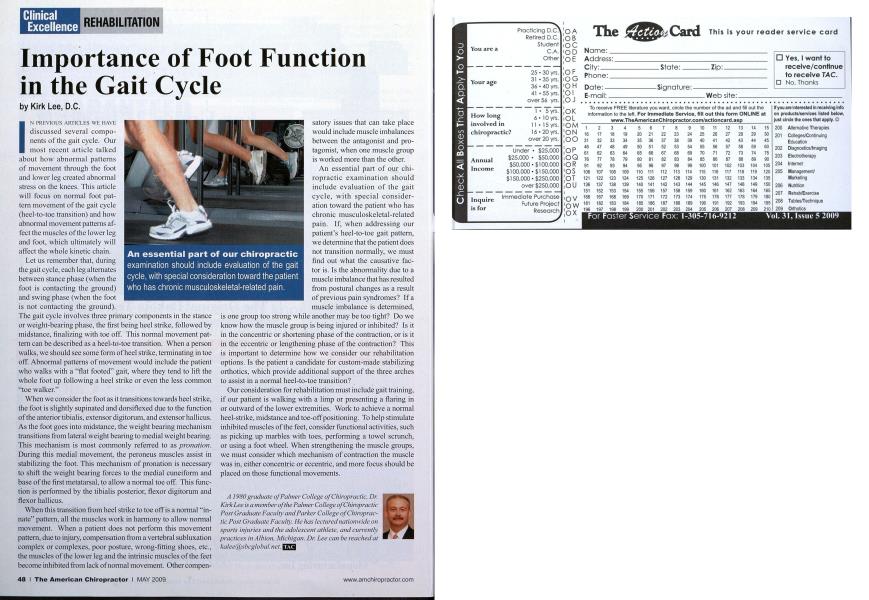 Importance of Foot Function in the Gait Cycle