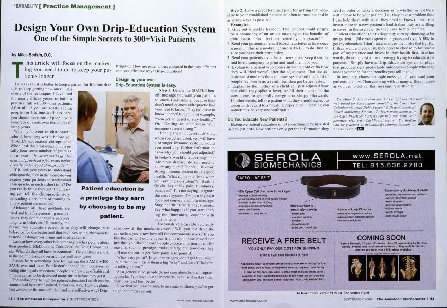 Design Your Own Drip-Education System One of the Simple Secrets to 300+Visit Patients