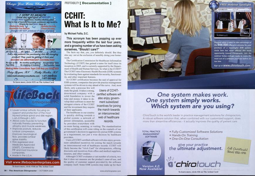 CCHIT: What Is It to Me?