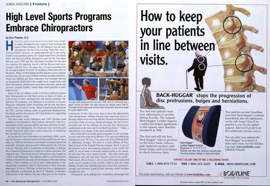High Level Sports Programs Embrace Chiropractors