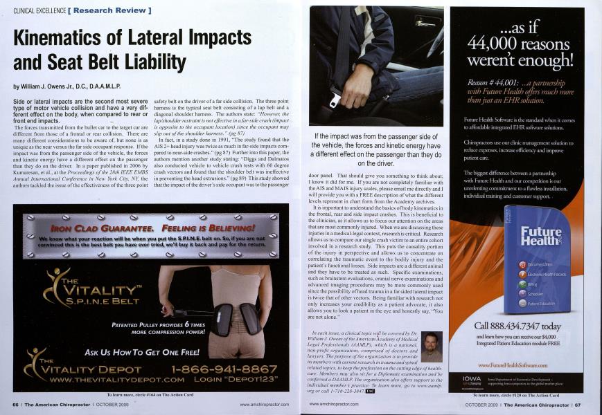 Kinematics of Lateral Impacts and Seat Belt Liability