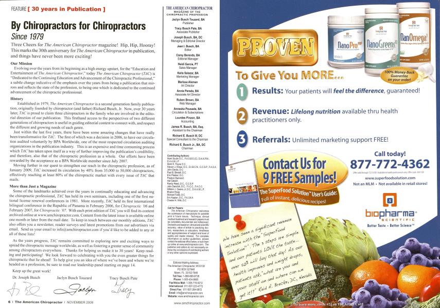 By Chiropractors for Chiropractors Since 1979