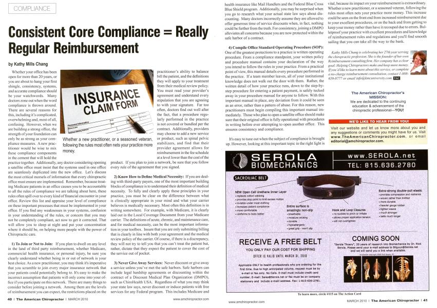 Consistent Core Compliance = Really Regular Reimbursement