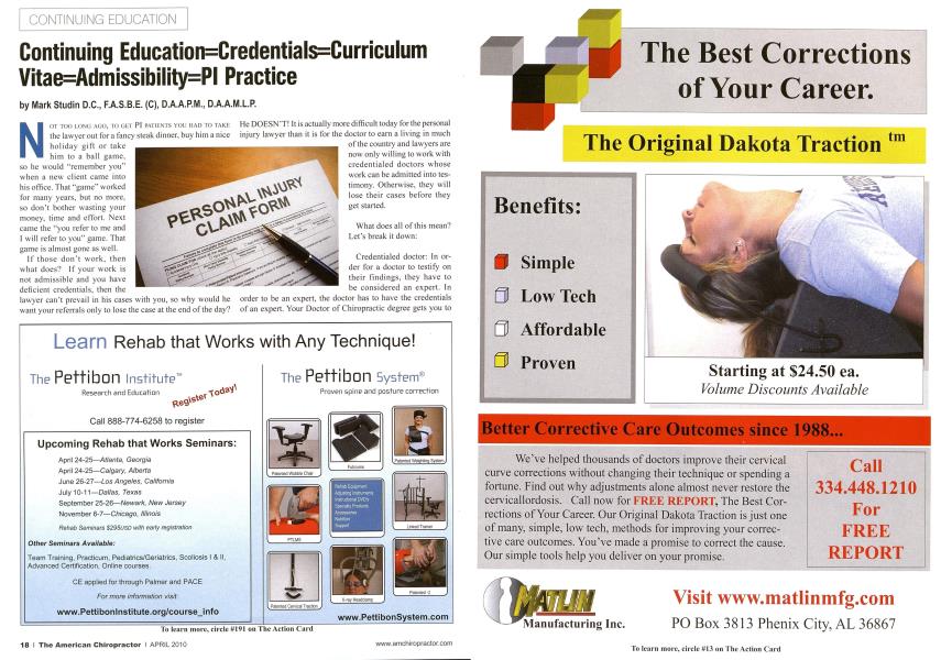 Continuing Education=Credentials=Curriculum Vitae=Admissibility=PI Practice