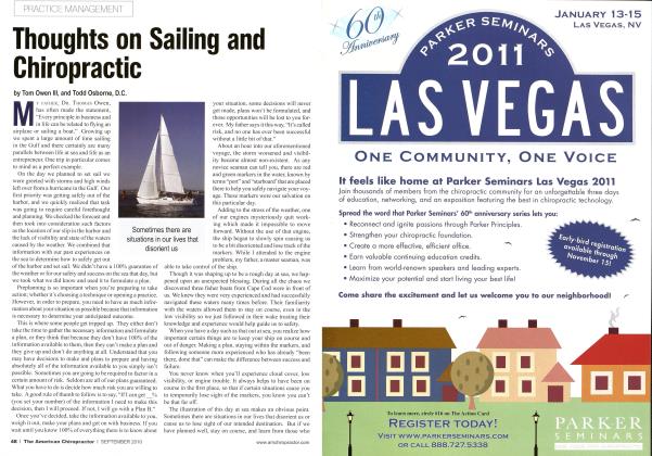 Thoughts on Sailing and Chiropractic