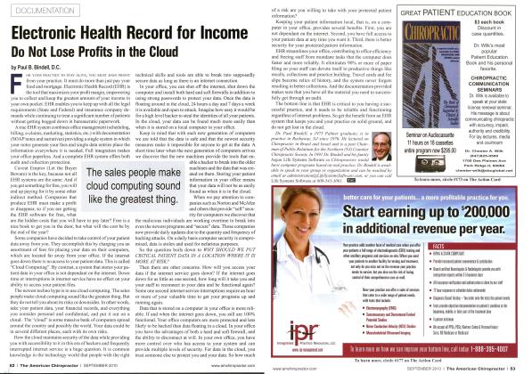 Electronic Health Record for Income Do Not Lose Profits in the Cloud