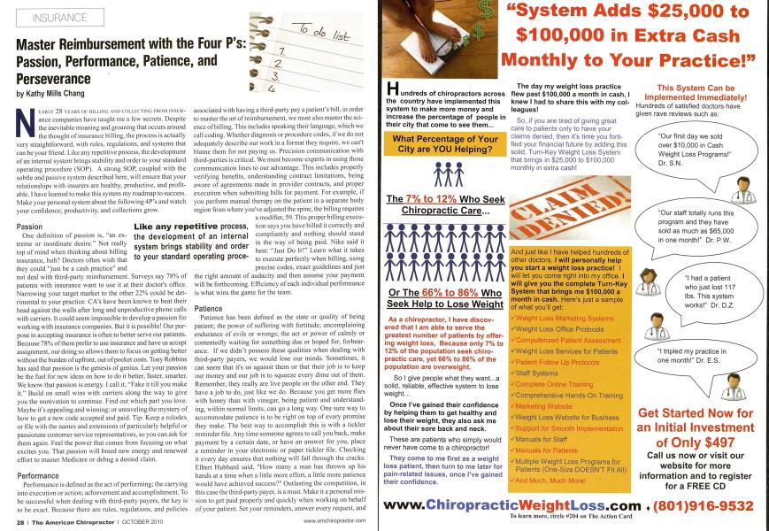 Master Reimbursement with the Four P's: Passion, Performance, Patience, and Perseverance