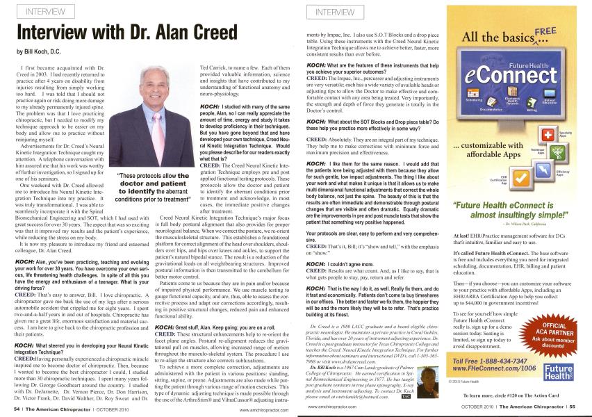Interview with Dr. Alan Creed