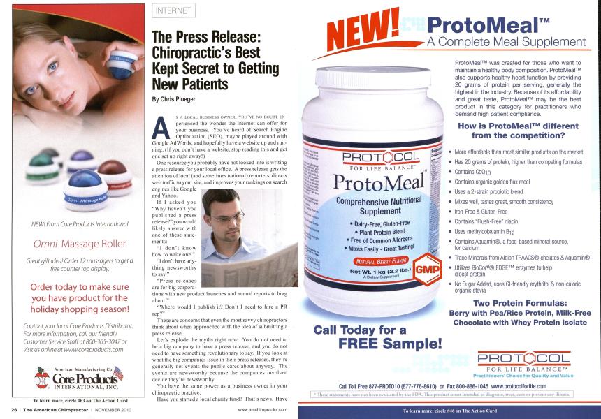 The Press Release: Chiropractic's Best Kept Secret to Getting New Patients