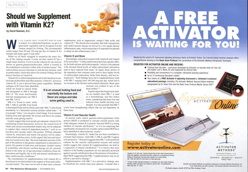 Should we Supplement with Vitamin K2?