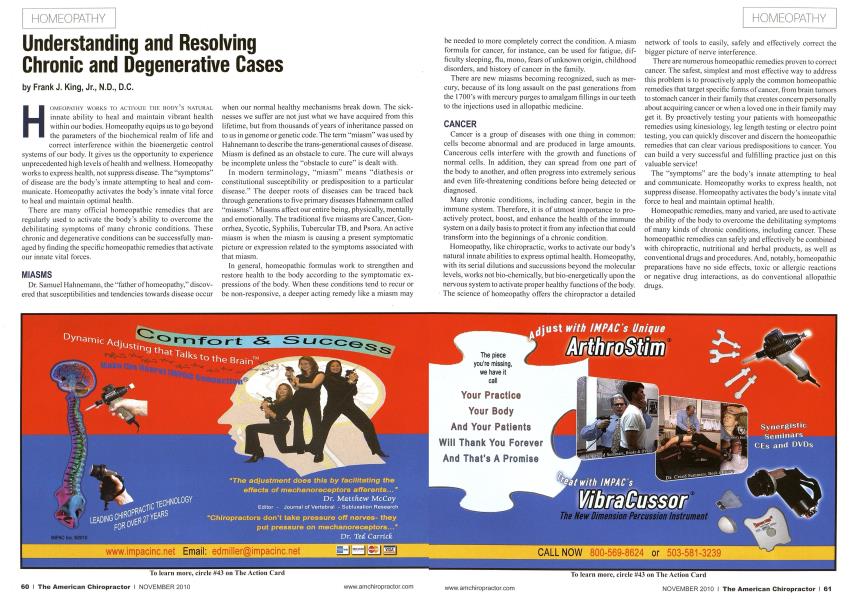 Understanding and Resolving Chronic and Degenerative Cases