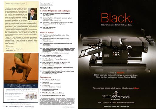 Table of Contents, Page: 6 - December 2010 | The American Chiropractor