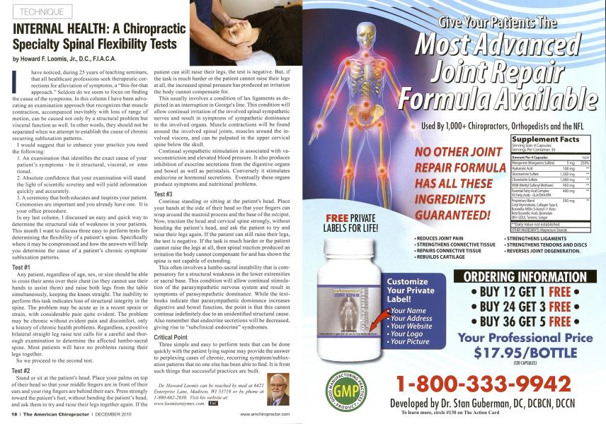 INTERNAL HEALTH: A Chiropractic Specialty Spinal Flexibility Tests