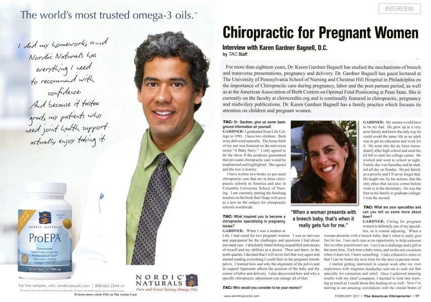 Chiropractic for Pregnant Women Interview with Karen Gardner Bagnell, D.C.