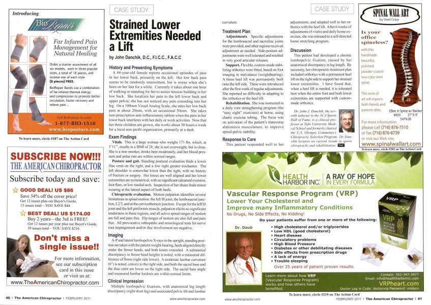 Strained Lower Extremities Needed a Lift