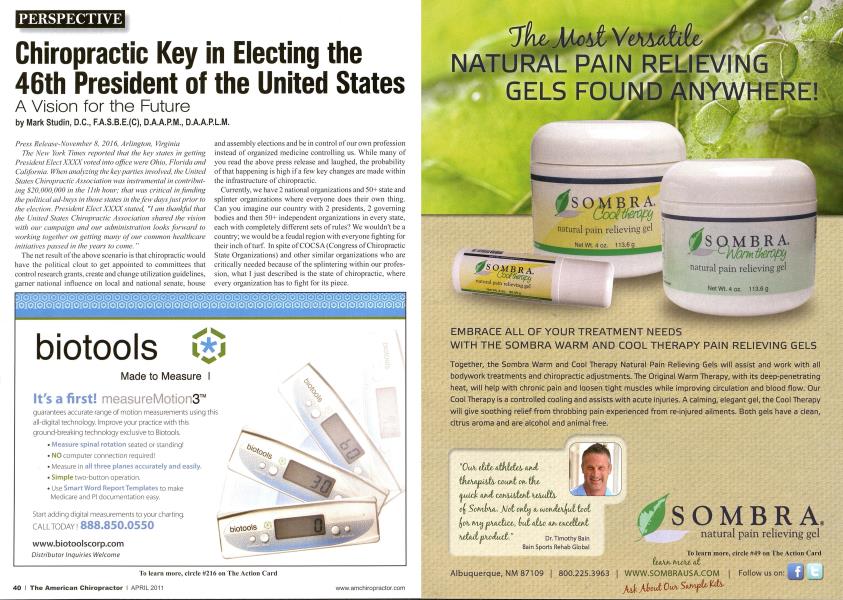 Chiropractic Key in Electing the 46th President of the United States
A Vision for the Future