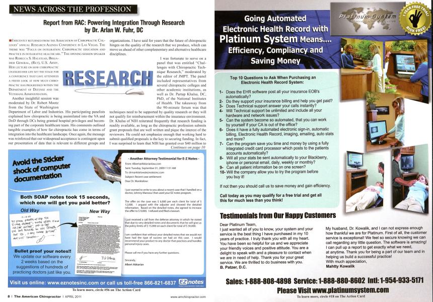 Report from RAC: Powering Integration Through Research