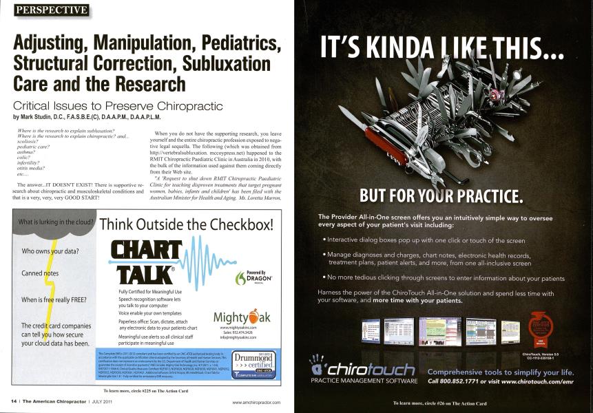Adjusting, Manipulation, Pediatrics, Structural Correction, Subluxation Care and the Research