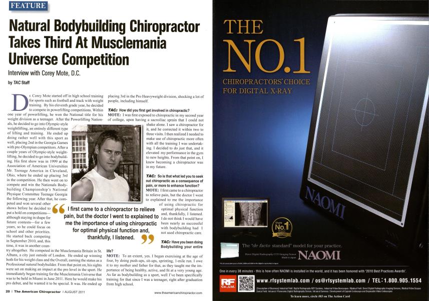 Natural Bodybuilding Chiropractor Takes Third At Musclemania Universe Competition