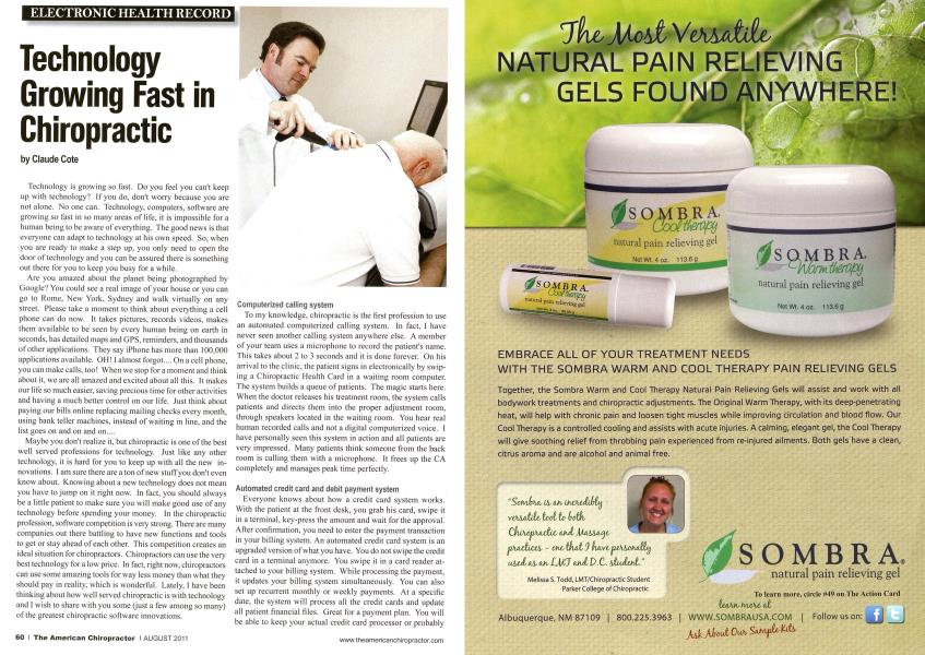 Technology Growing Fast in Chiropractic