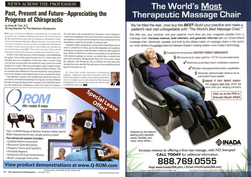 Past, Present and Future--Appreciating the Progress of Chiropractic