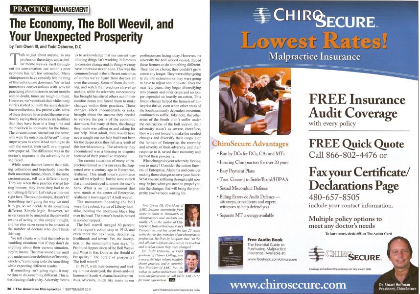 The Economy, The Boll Weevil, and Your Unexpected Prosperity