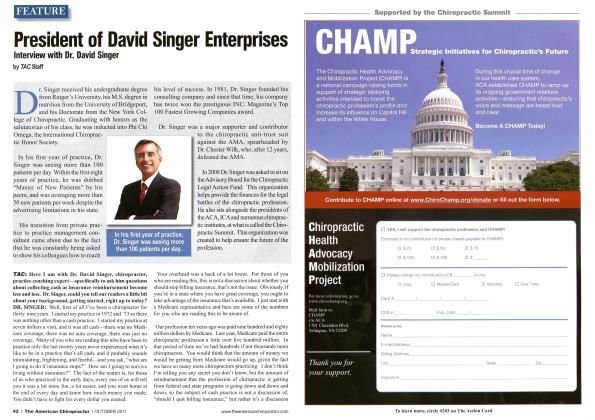 President of David Singer Enterprises Interview with Dr. David Singer