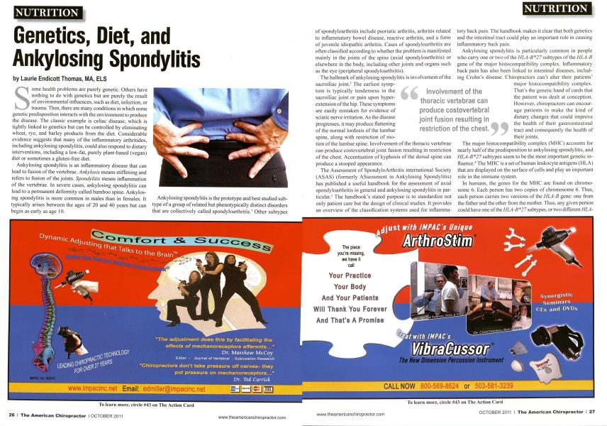 Genetics, Diet, and Ankylosing Spondylitis